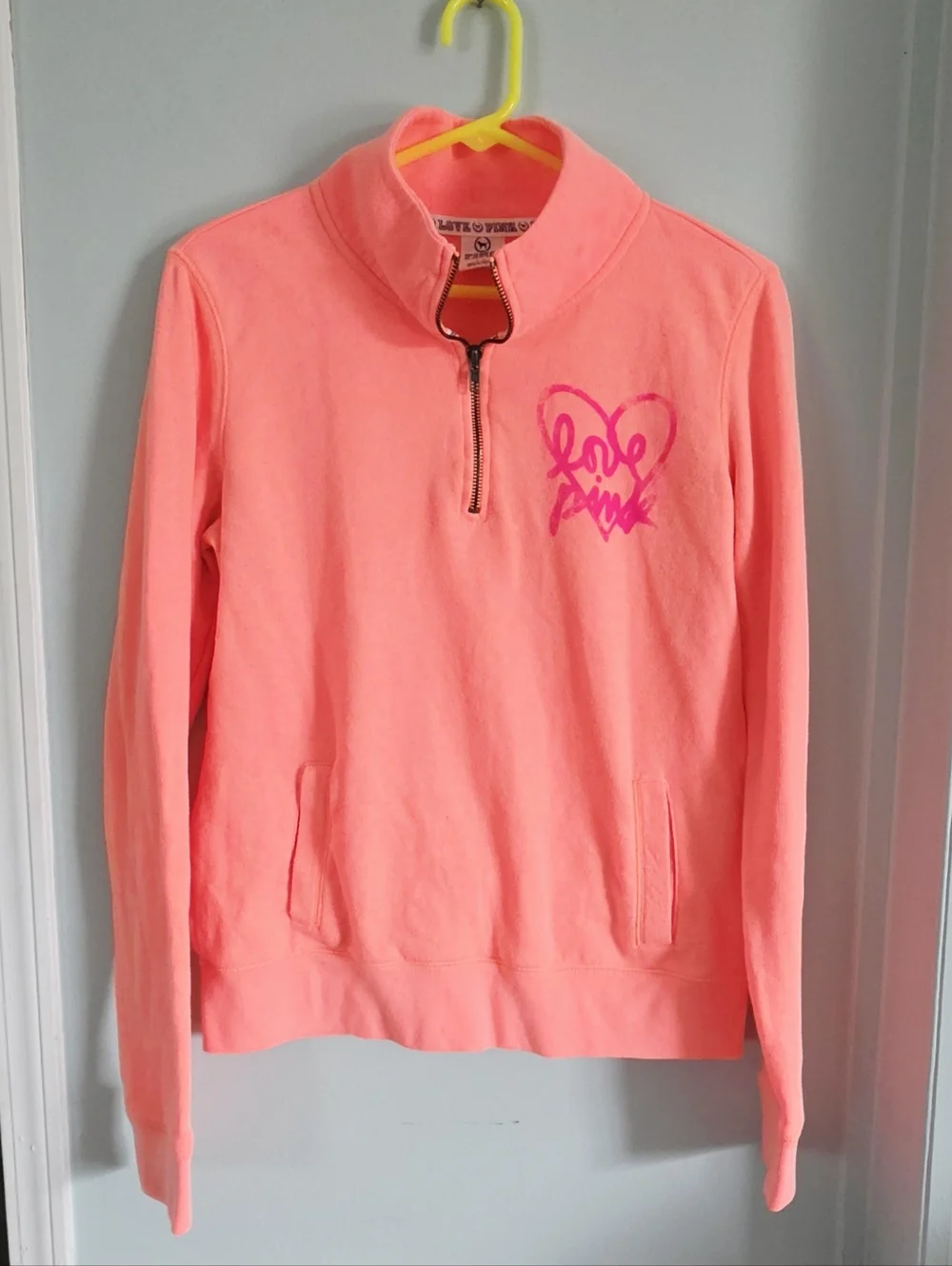 Pink VS Love Pink Half-Zip Sweatshirt